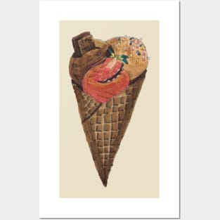 Ice Cream Cone Posters and Art